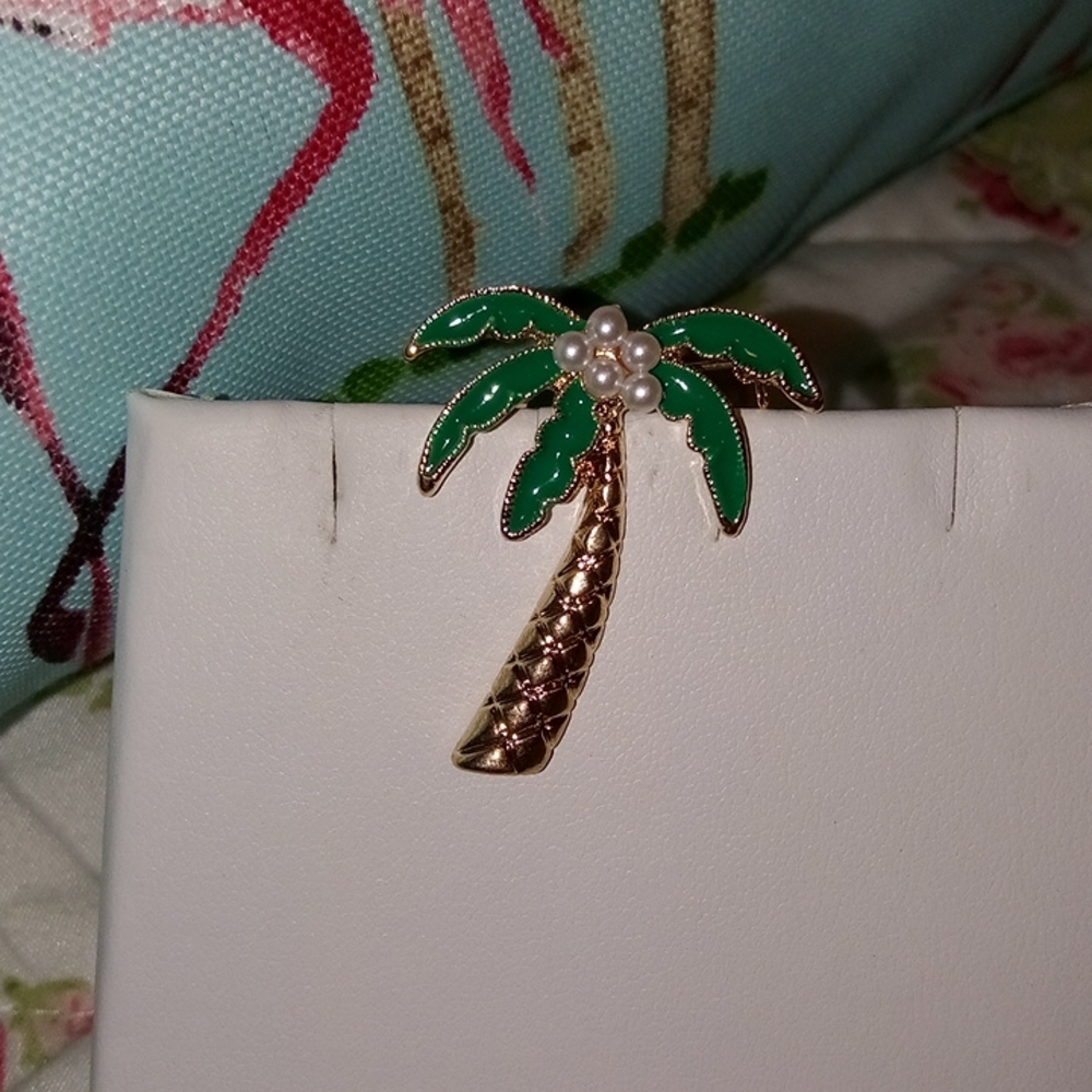 🆕 Palm Tree Brooch - Picture 2 of 4